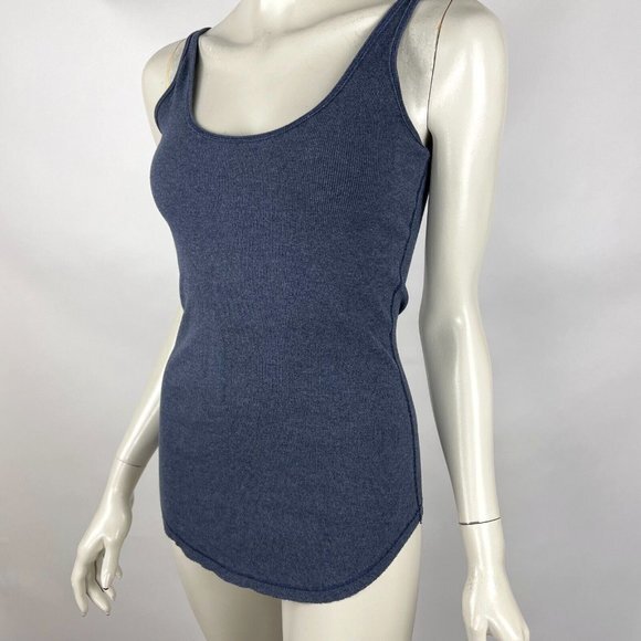 Lululemon Tank Top‎ Women 4 Round Neck Deep V Back Stretch Sleeveless Blue - Picture 3 of 9